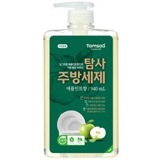 Tamsaa 蘋果薄荷香味環保餐具洗滌劑, 1個, 940ml