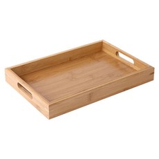 JOEKI 木頭方型托盤, 竹製, 大號38*25, 大38 x 25 x 3.5cm, 1個