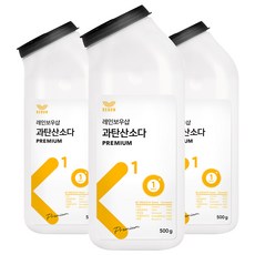 레인보우샵 K1 프리미엄 톡톡이 과탄산소다 세제, 500g, 3개