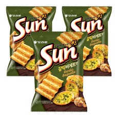 오리온 태양의 맛! 썬 갈릭바게트맛, 135g, 3개