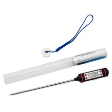 LifeShopping 電子溫度計 黑色款, 精準測量食物溫度，確保烹飪品質, 1個