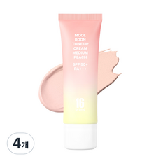 16브랜드 물분 톤업 크림 SPF50 PA+++ 50ml, 미디엄피치, 4개