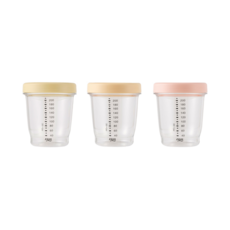 tgm Tritan 副食品密封保鮮罐 Set 3, 米色+粉色+橄欖色, 220ml, 1組