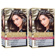 L'OREAL PARiS 巴黎萊雅 優媚霜時尚魅力系列 染髮霜 6.73 亞麻灰棕色, 6.73 亞麻灰棕, 2盒