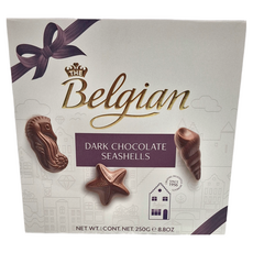 THE Belgian 白儷人 比利時經典貝殼夾心黑巧克力禮盒 250g, 1組