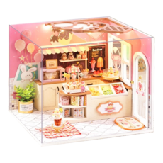 CUTE ROOM 智趣屋 DIY手作袖珍屋 附防塵罩 幸福雪糕店 Set, 1組