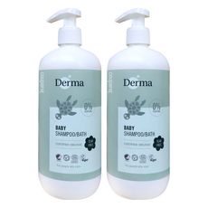 Derma 寶寶有機洗髮沐浴露, 0%香精, 無淚配方, 500ml, 2瓶
