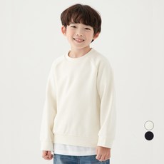 롤리트리 아동용 베이직 라글란 기모 맨투맨