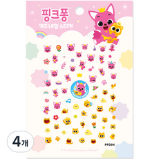 에이프릴네일 핑크퐁 키즈 네일 스티커 PF03N, 핑크퐁과 노래해요, 4개 핑크퐁과 노래해요, 4개