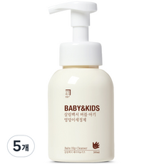 살림백서 베이비 앤 키즈 버블 아기 엉덩이 세정제, 300ml, 5개