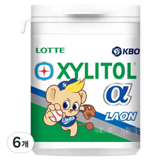 롯데자일리톨 KBO 알파 오리지날 껌 삼성 라이온즈, 86g, 6개