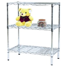 KI WISH 居家生活 輕型三層架 90x46x90, 每層耐重50公斤, DIY免工具輕鬆裝, 銀色, 90 x 46 x 90cm