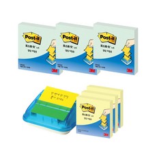 포스트잇 팝업 디스펜서 76 x 76 mm C-4214 + 팝업리필 KR330 애플민트 3p, 혼합색상, 1개 혼합색상, 1개