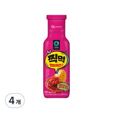 청정원 찍먹 맵닭치즈소스, 250g, 4개