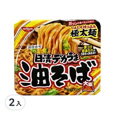 NISSIN 日清 大盛裝日式炒麵 豚香醬油味, 超大份量，添加豚脂和麻油醬油，富含香氣十足的大蒜, 2入