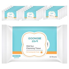 GOONGBE 宮中秘策 Mild防曬卸妝濕巾, 10入, 18個