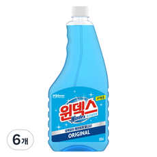 윈덱스 스프레이 유리세정제 리필, 500ml, 6개