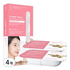 매드포코스 인뎁스 리쥬브 저분자콜라겐 바이오셀룰로오스 영양 충전 탄력 개선 캡슐 마스크팩 80ml, 4개입, 4개