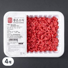 좋은소식 한우 1등급 칼로다진 이유식용 (냉장), 300g, 4개