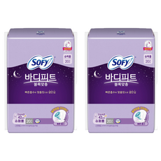 SOFY 蘇菲 Body Fit服貼蝶翼型夜用衛生棉, 超長夜用型(42cm), 20入, 2包