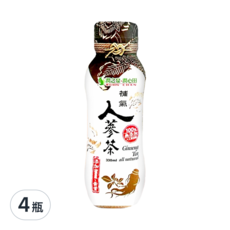 潤之泉潤心田 人蔘茶, 330ml 天然, 4瓶