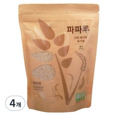 파파루 간편레시피 유기농쌀 현미 중간입자 400g, 4개