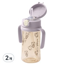 베베락 국내 제조 아이와 PPSU 원터치 빨대컵 270ml, 2개, 라벤더 2개, 라벤더