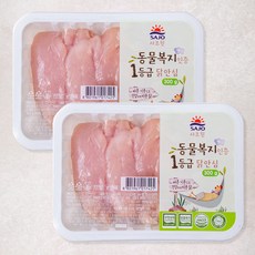 사조원 동물복지 인증 1등급 닭안심 (냉장), 300g, 2개