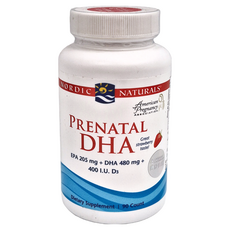 Nordic Naturals 孕婦 DHA 魚油，含EPA 205毫克+DHA 480毫克+400 I.U. D3，90粒, 90顆, 1罐