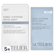 수뜰리에 에센스 건조기시트 섬유유연제 화이트린넨향 본품