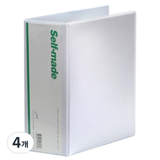 희망 D링 바인더 9cm 3공, 백색(라벨 랜덤발송), 4개