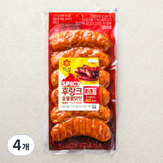 백설 SPICY 후랑크 숯불불닭맛, 120g, 4개