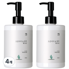 살림백서 오푼티아 앤 밤부 대용량 핸드로션 체리블라썸향, 4개, 300ml