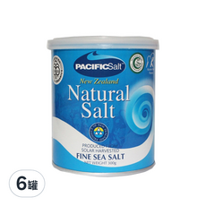 PACIFICSalt 天廚 紐西蘭日曬天然海鹽 300公克, 保留天然礦物質成分, 300g, 6罐