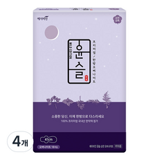 예지미인 윤슬 순한순면 슈퍼롱 오버나이트 생리대 날개형, 패드형, 18개입, 4개