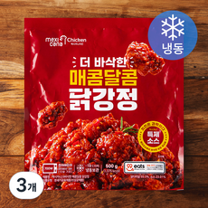 멕시카나치킨 더바삭한 매콤달콤 닭강정 (냉동), 500g, 3개 500g, 3개