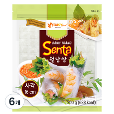 타이키 월남쌈 사각 16cm, 200g, 6개