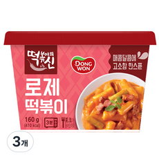 동원 떡볶이의 신 로제 컵 떡볶이, 160g, 3개