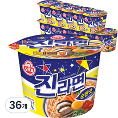 오뚜기 진라면 순한맛 큰컵 110g, 36개