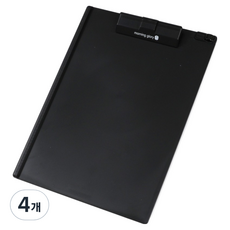 모닝글로리 클립보드 A4, 4개, 블랙