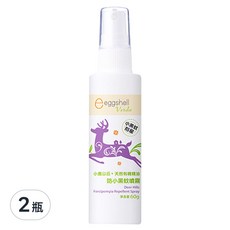小鹿山丘 天然有機精油 防小黑蚊噴霧, 植物萃取, 舒適清香不刺鼻, 提供長效防護, 60g, 2瓶