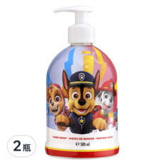 Paw Patrol 汪汪隊 西班牙溫和防護洗手液體皂, 前調:蘋果蛋糕、西瓜、藍莓 +  中調:西瓜、鳶尾花、玫瑰 + 後調:麝香、琥珀、香草、焦糖, 500ml, 2瓶