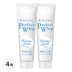 센카 퍼펙트 휩 화이트 클레이 클렌징폼, 50g, 4개