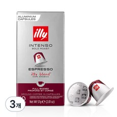 일리 네스프레소 호환 볼드 로스트 에스프레소 그라운드 캡슐커피, 6g, 10개입, 3개