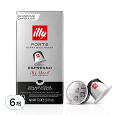 일리 네스프레소 호환 엑스트라 볼드 로스트 에스프레소 그라운드 캡슐커피, 5.7g, 10개입, 6개 5.7g, 10개입, 6개