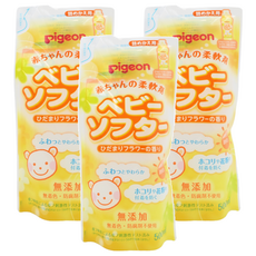 pigeon 貝親 嬰兒柔軟精 補充包, 500ml, 3包