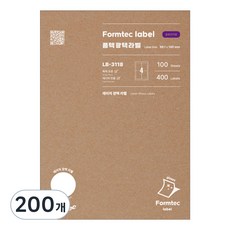 Formtec 雷射光澤標籤 LB-3118, 四格, 200個