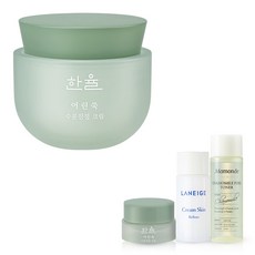 한율 어린쑥 수분 진정 크림 50ml + 아모레퍼시픽 기초케어 3종, 1세트