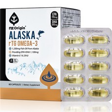엔젯오리진 알래스카 알티지 오메가-3, 60캡슐, 1개