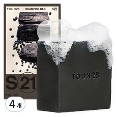 톤28 약산성 샴푸바 S21 검은콩, 100g, 4개